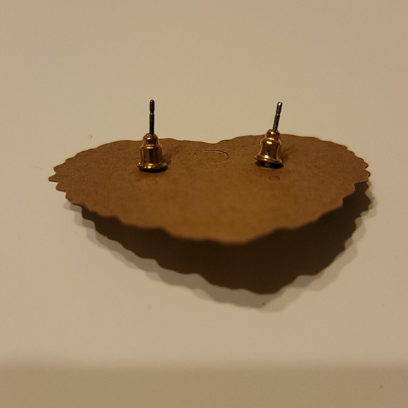 Pink Rose Stud Earrings - Picture 2 of 5